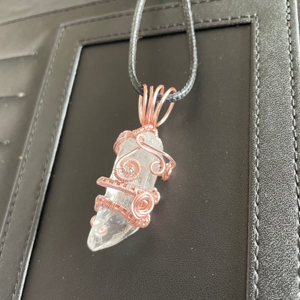 Clear Quartz Pendant - Wire Wrapped