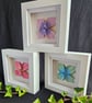 Set of three origami flowers in shadow box frames - Image 5