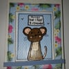 Quirky art A6 lined flip over notepad with original picture of a cute mouse