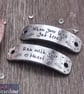 "When your legs get tired run with your Heart" Hand Stamped Trainer Tags - Image 2