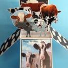 Birthday Card With Cows
