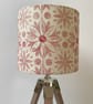 Hand Printed Organic Cotton Oblong Cushion - FOLKI - Rose Pink - Image 9