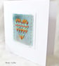 HAND EMBROIDERED GREETING CARD - HEART VALENTINE'S DAY - Image 3