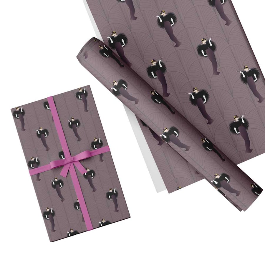 Gift Wrap Art Deco Design & Matching Gift Tag-Wrapping Paper-LG28