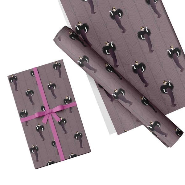 Gift Wrap Art Deco Design & Matching Gift Tag-Wrapping Paper-LG28