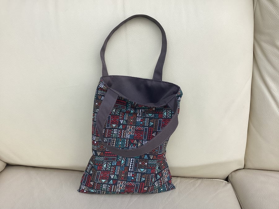 Tiny tote bag, mini fabric tote bag, small tote gift bag, small fabric gift bag.