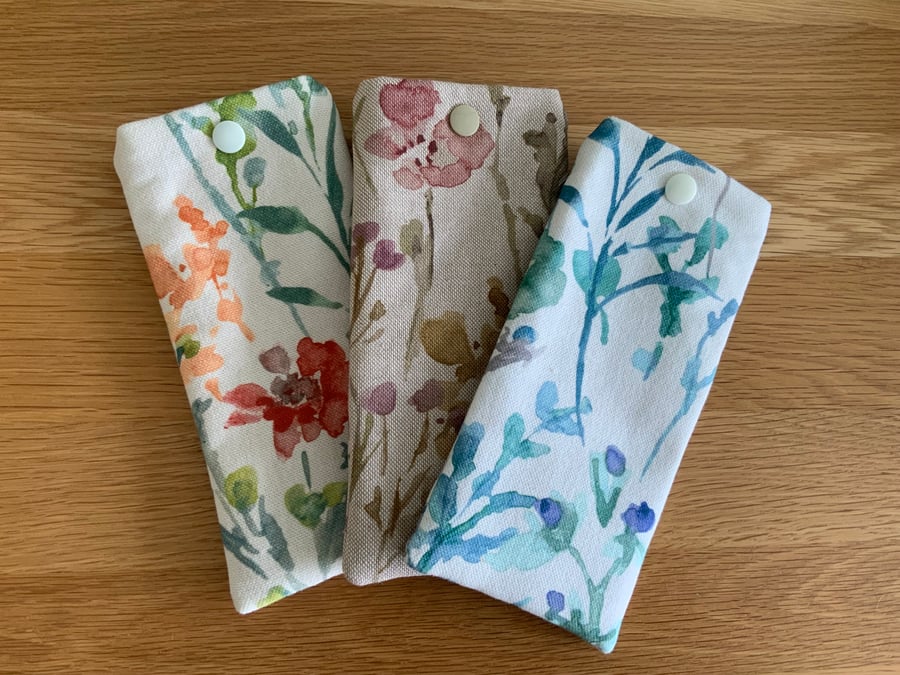 Fabric Glasses Case, Sunglasses Case, Glasses Pouch, Fabric Purse