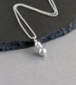 Silver Pearl and Crystal Jewellery Set - Light Grey Wedding Jewellery - Gifts - Image 2