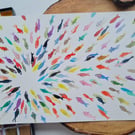 Original colourful fish watercolour painting