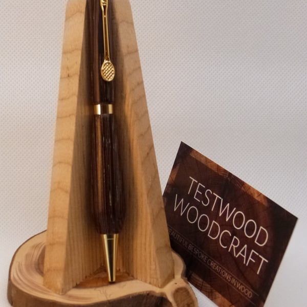 Hardwood ball pen with sport clip