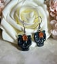 Black skull earrings