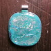 Handmade dichroic glass cabochon pendant or ring - Mother Earth 