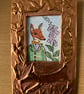 Mr Fox spruced up for the weekend.  Handmade Frame and watercolour - Image 2