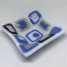 Pair of fused glass dishes