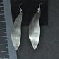 Silver leaf drop earrings - Image 3