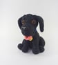 Crochet Labrador dog soft toy, plush stuffed animal, Black lab, personalised gif