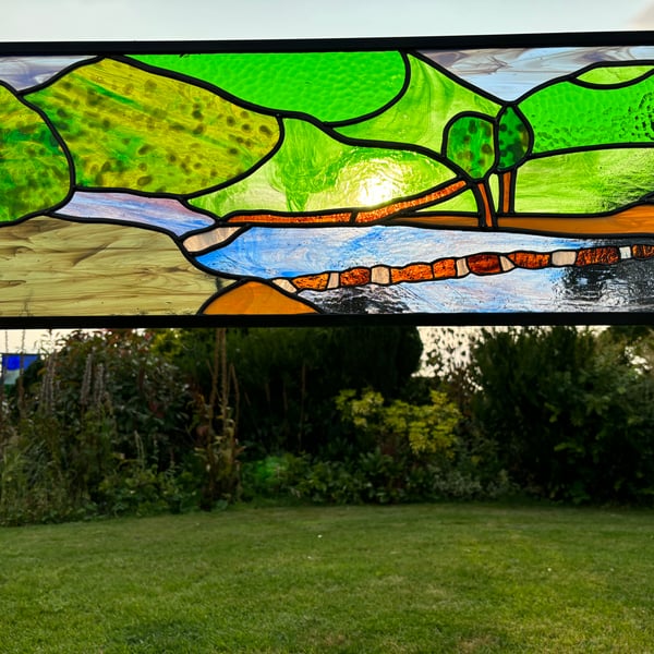 stained glass garden sculpture