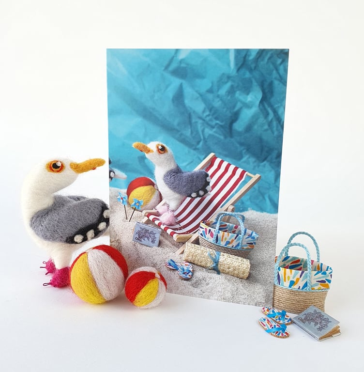 Seagull Greetings Card, Blank Card, A6 Christmas Card, Birthday Card