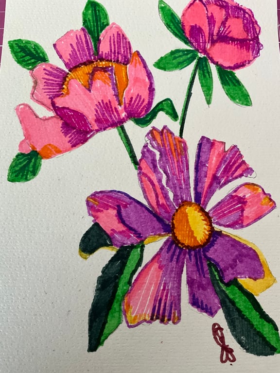 A4 print of a flower 