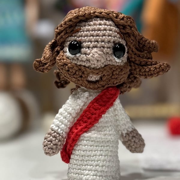 Jesus Finger Puppet US Amigurumi Crochet Pattern