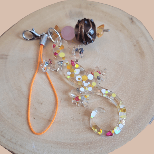 Resin Lizard Phone Charm