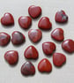6 Red Jasper Solid Gemstone Polished Hearts - 20mm - Chakra - Crafting - Image 4
