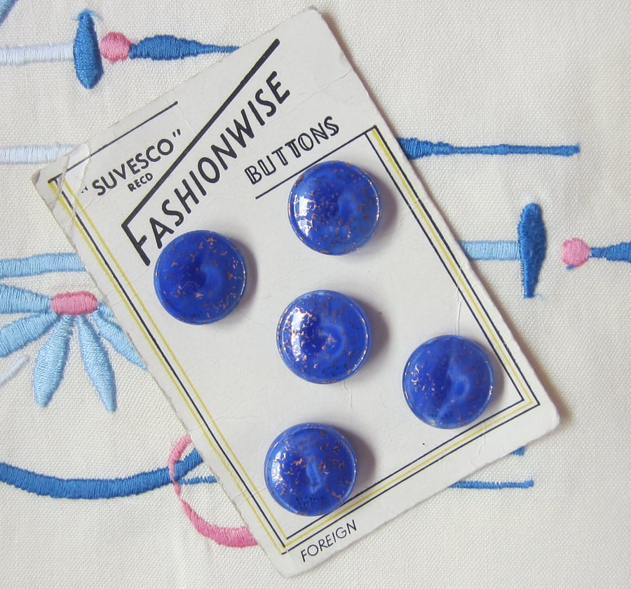SALE Vintage Blue Buttons