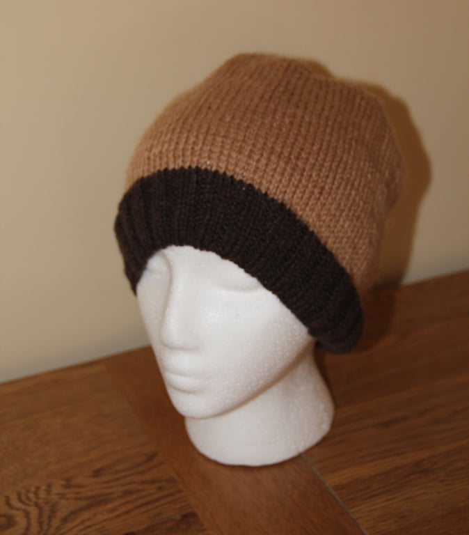 Hand Knitted Cashmere and Alpaca Mix Beanie