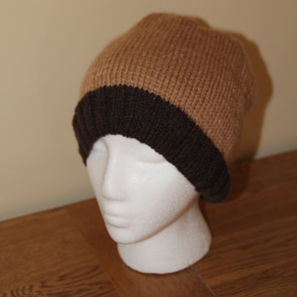 Hand Knitted Cashmere and Alpaca Mix Beanie