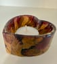 Pressed flower tea light holder or trinket dish
