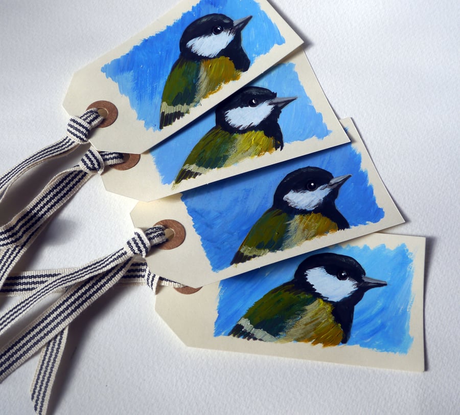 Commission -Great tit gift tags for Crowwoman1 only