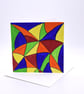 Abstract multi coloured greeting card, multi purpose - Image 1