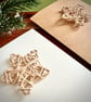 Rustic wicker star Christmas card 3D boho natural ornament woodland craft art - Image 4