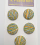 Yellow Wool Covered Buttons - Image 2