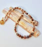 Striped Agate & Glass Pearl Necklace, June Birthstone, Anniversary Gifts For Her - Image 2