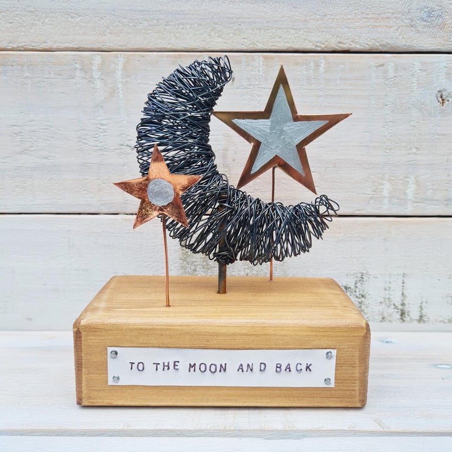 Moon and Stars Sculpture Gift