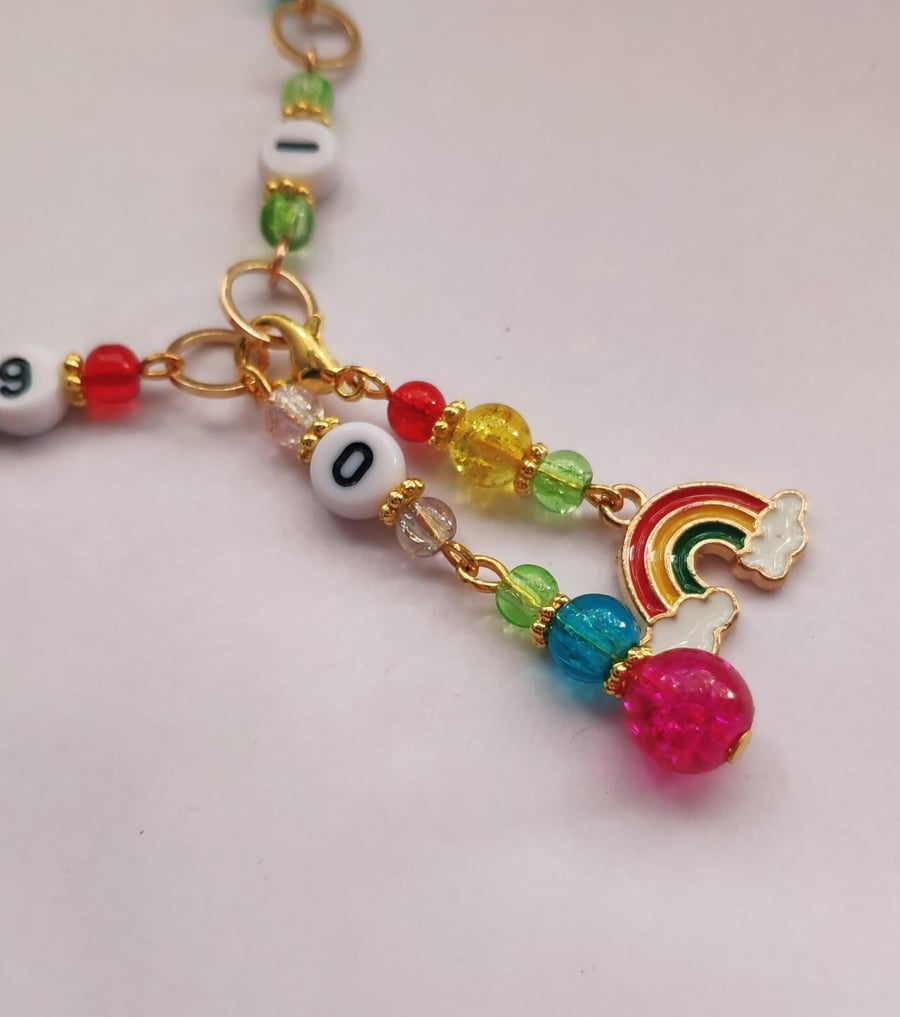 Rainbow row counter for knitting