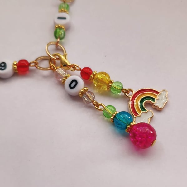 Rainbow row counter for knitting