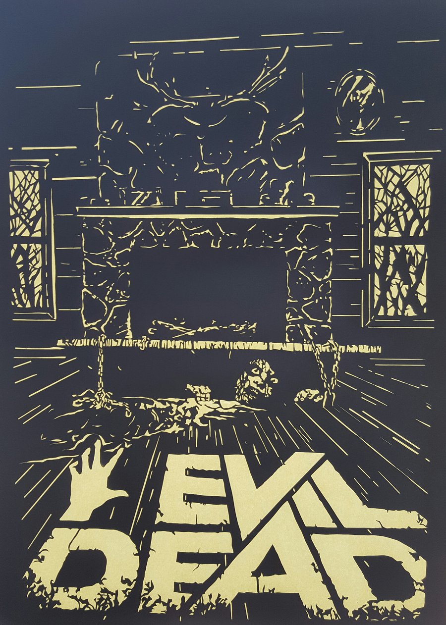 Evil Dead - Hand cut horror film papercut 