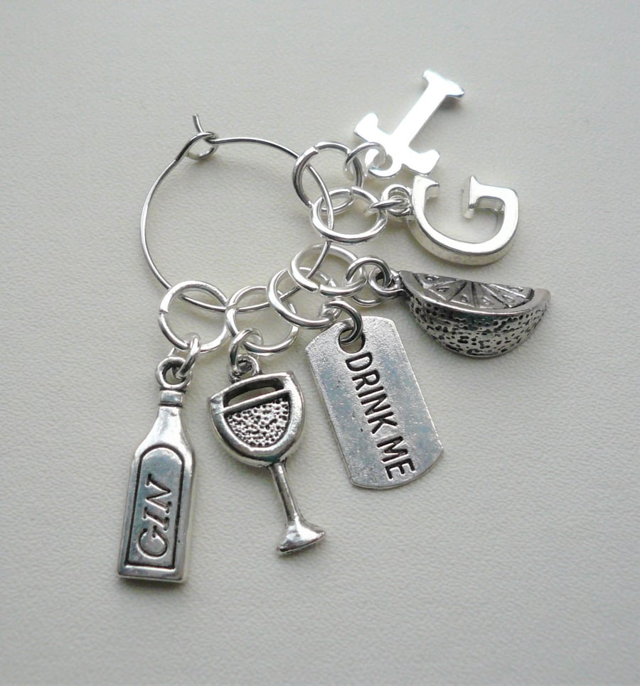 CUSTOM LISTING FOR LOUISE set of 6 Gin and Tonic Stitch Markers