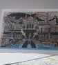 Promenade Papercut Card vintage map
