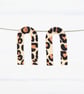 Titanium ear wire - Leopard print arch stud earrings - Hypoallergenic earrings - Image 4