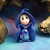 September Sapphire Birthstone Gnome 'Cye' OOAK Sculpt by Ann Galvin
