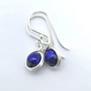 Lapis Lazuli short drop earrings - sterling silver 