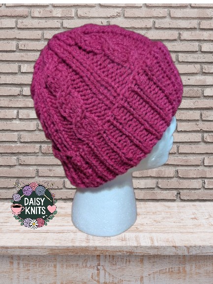 Woolly Hat,  Ladies Beanie Hat, beanie, Pink woolly hat