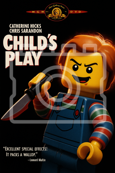 CHILD'S PLAY - CHUCKY - LEGO-Inspired Movie A4 Print - Ready to Frame