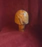 Hand-Carved Wooden Mushroom Sculpture – 21cm High