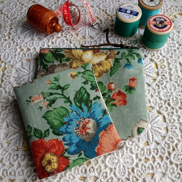 Small sized notions pouch and needlecase set