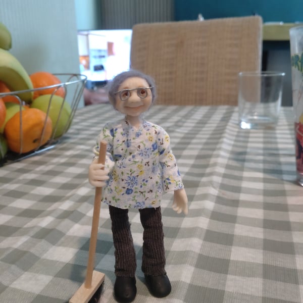 Handmade 1:12 scale doll 