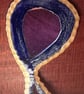 Sweet, hand-held, ceramic framed mirrors with beautiful cotton fabric backing - Image 3